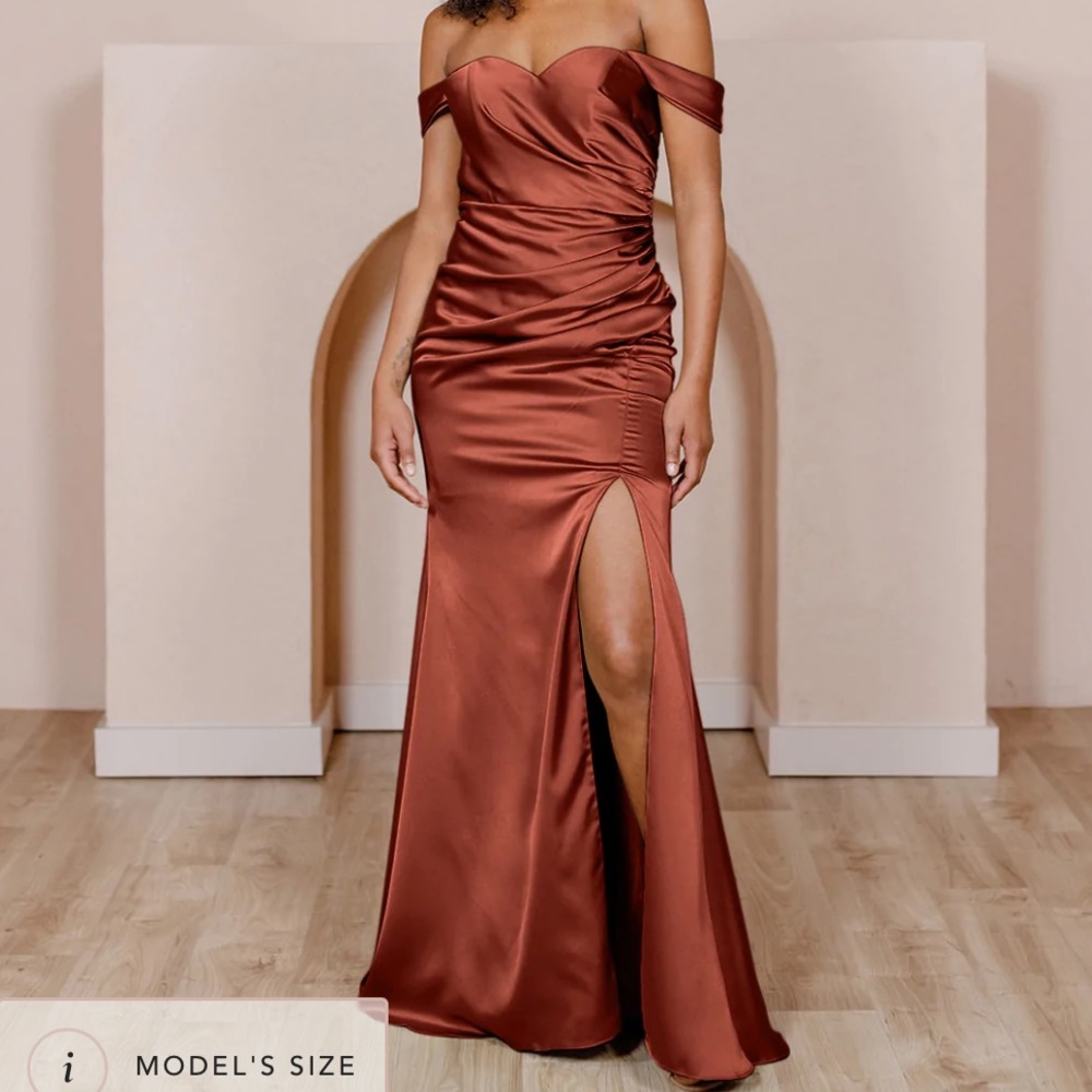 Revelry: Brand New Ariel dress in Terricota Rust